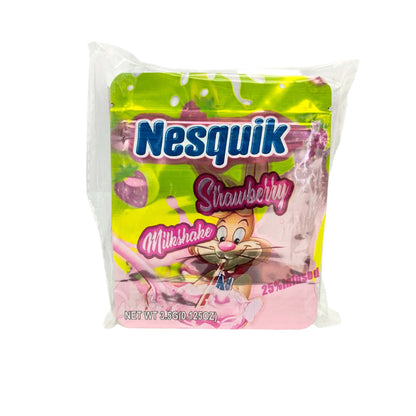 50 Pack - 3.5g Exotic Mylar Bags - Nesquik - Strawberry Milkshake
