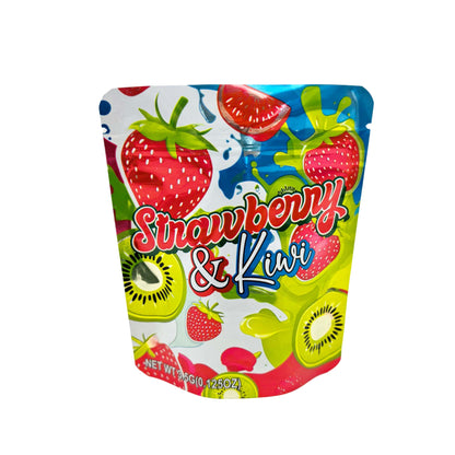 50 Pack - 3.5g Exotic Mylar Bags - Strawberry & Kiwi