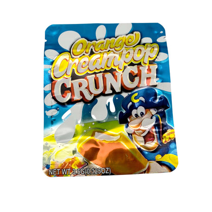 50 Pack - 3.5g Exotic Mylar Bags - Orange Cream Pop Crunch