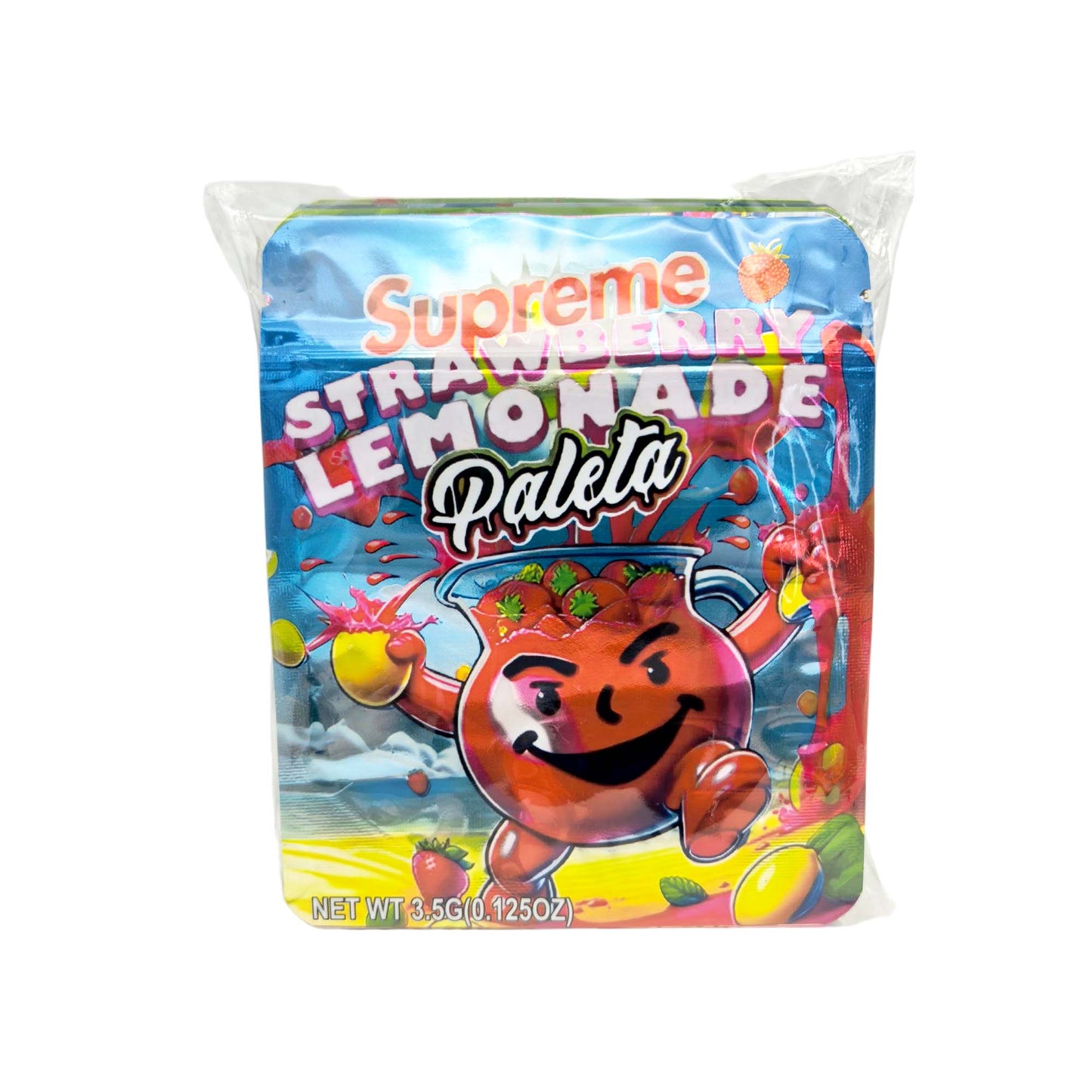 50 Pack - 3.5g Exotic Mylar Bags - Supreme Strawberry Lemonade - Paleta