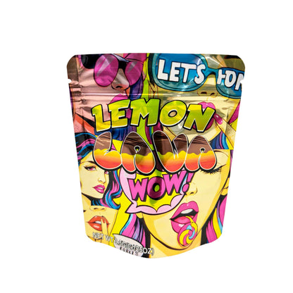 50 Pack - 3.5g Exotic Mylar Bags - Lemon Lava - Wow