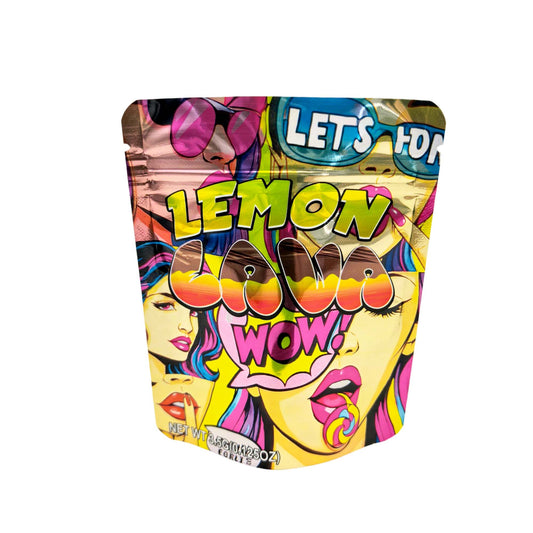 50 Pack - 3.5g Exotic Mylar Bags - Lemon Lava - Wow