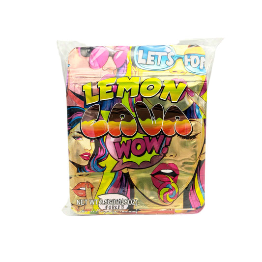 50 Pack - 3.5g Exotic Mylar Bags - Lemon Lava - Wow