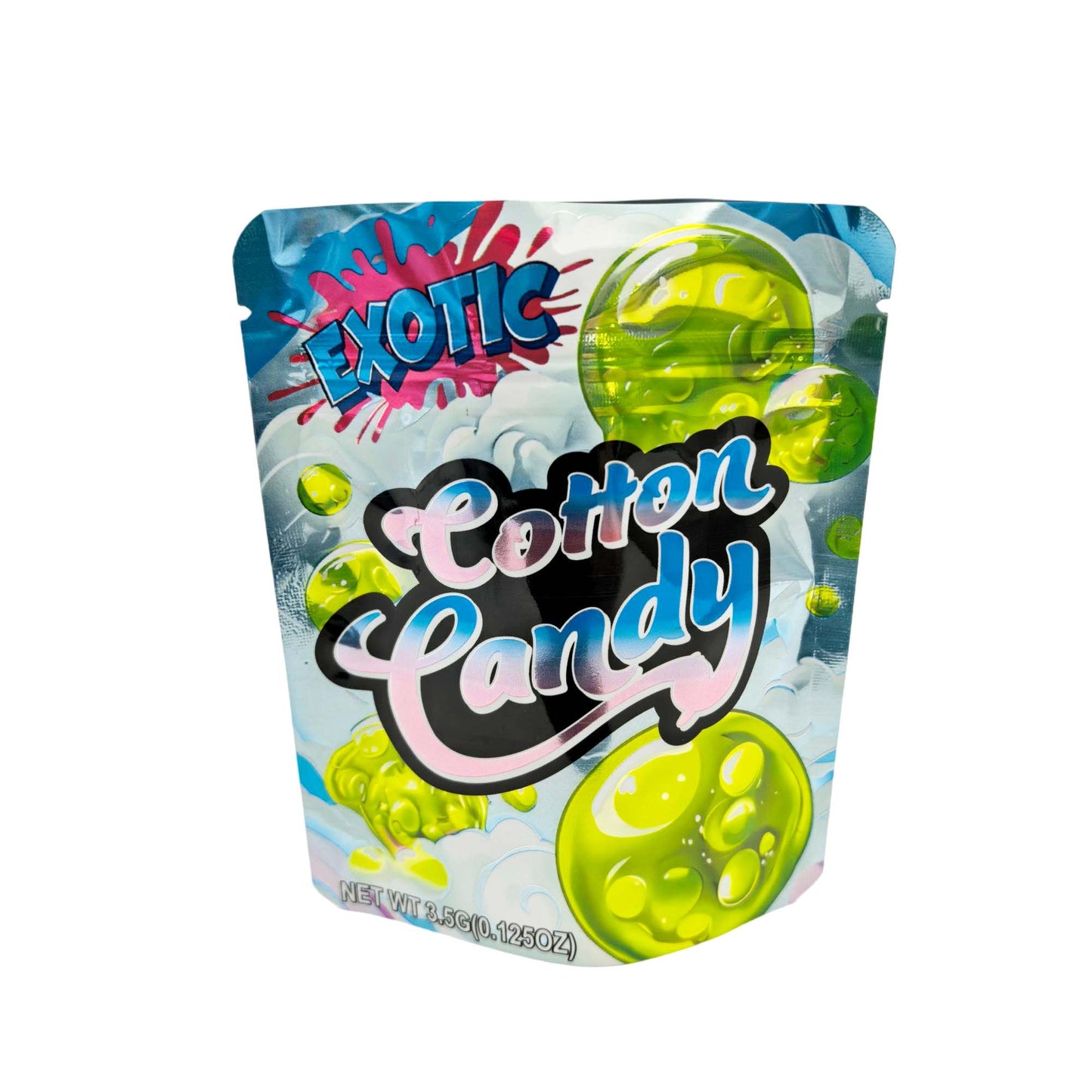 50 Pack - 3.5g Exotic Mylar Bags - Exotic - Cotton Candy