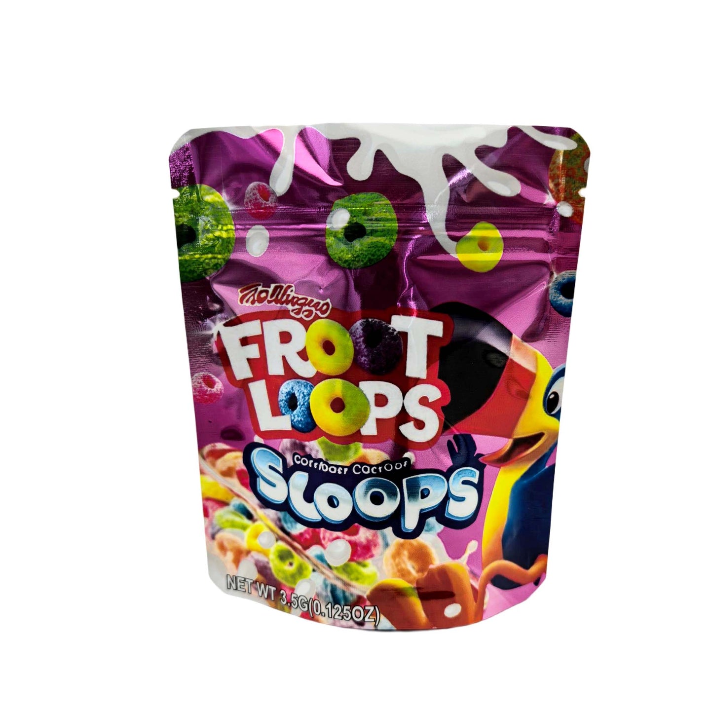 50 Pack - 3.5g Exotic Mylar Bags - Froot Loops - Sloops