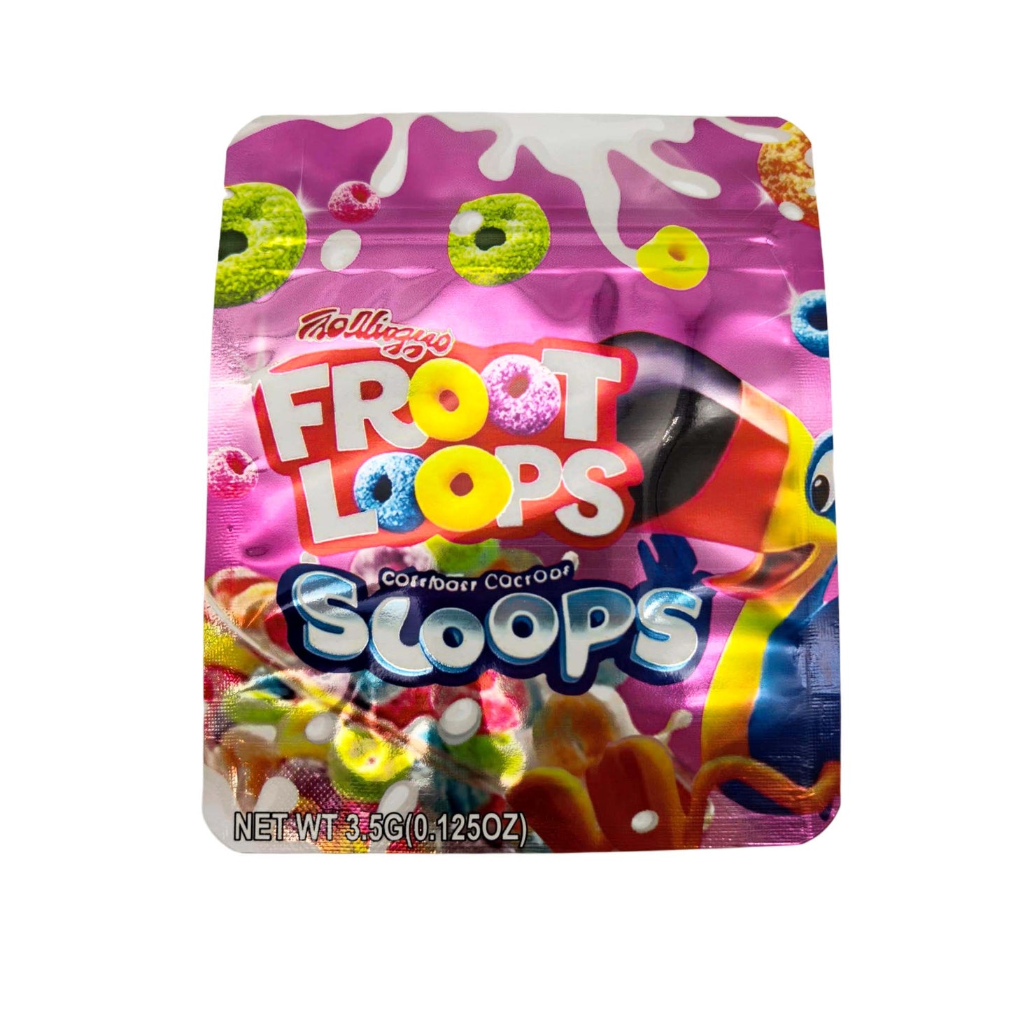 50 Pack - 3.5g Exotic Mylar Bags - Froot Loops - Sloops