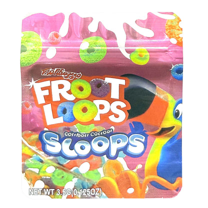 50 Pack - 3.5g Exotic Mylar Bags - Froot Loops - Sloops