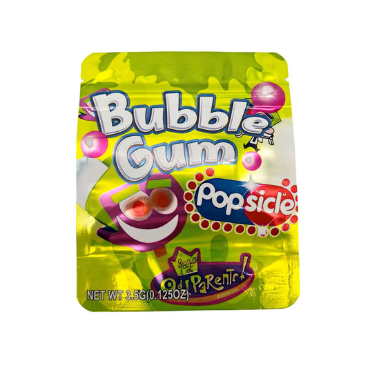 50 Pack - 3.5g Exotic Mylar Bags - Bubble Gum Popsicle