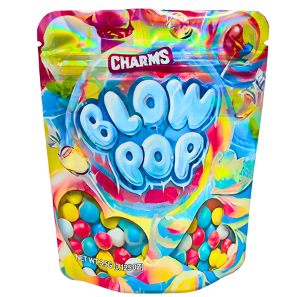 50 Pack - 3.5g Exotic Mylar Bags - Blow Pop Rainbow