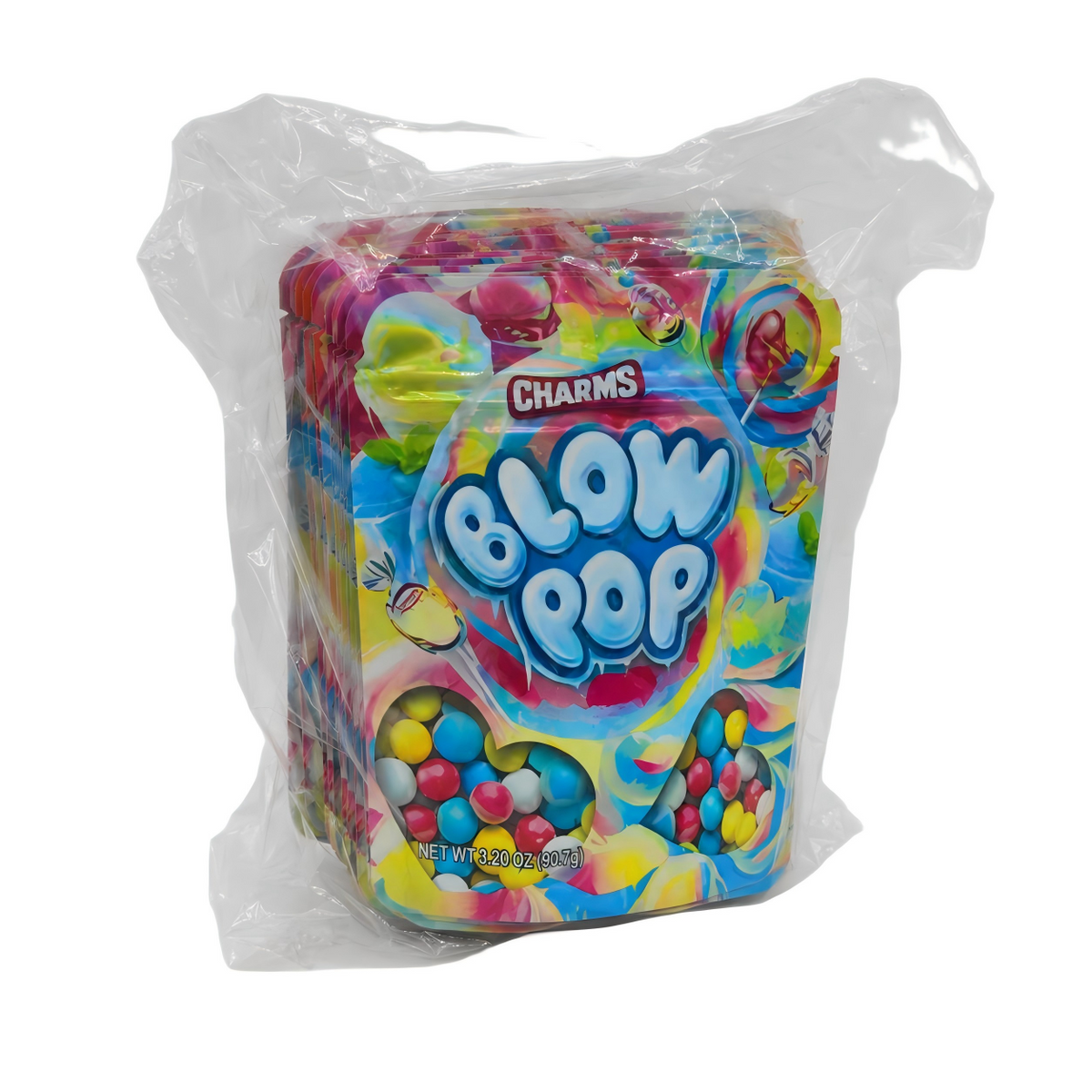 50 Pack - 3.5g Exotic Mylar Bags - Blow Pop Rainbow