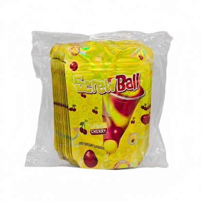 50 Pack - 3.5g Exotic Mylar Bags - Screwball Lemon Cherry