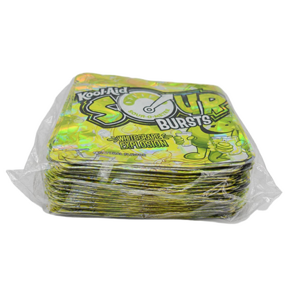 50 Pack - 3.5g Exotic Mylar Bags - Kool-Aid Sour Bursts Green Apple