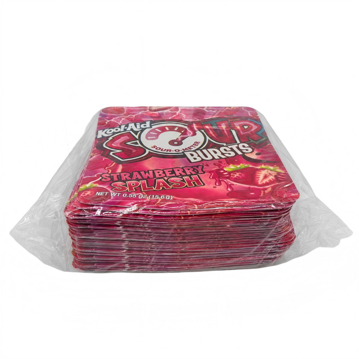 50 Pack - 3.5g Exotic Mylar Bags - Kool-Aid Sour Bursts Strawberry Splash