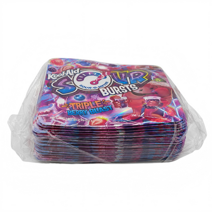 50 Pack - 3.5g Exotic Mylar Bags - Kool-Aid Sour Bursts Triple Berry Blast
