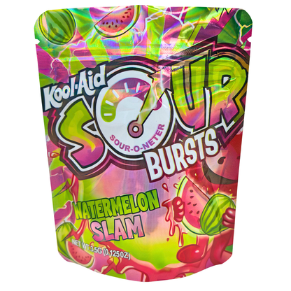 50 Pack - 3.5g Exotic Mylar Bags - Kool-Aid Sour Bursts Watermelon