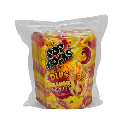 50 Pack - 3.5g Exotic Mylar Bags - Pop Rocks Dips Mango Cherry