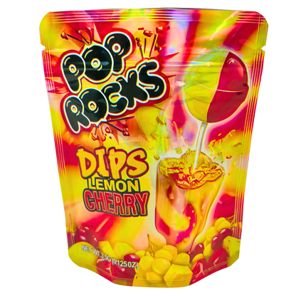 50 Pack - 3.5g Exotic Mylar Bags - Pop Rocks Dips Lemon