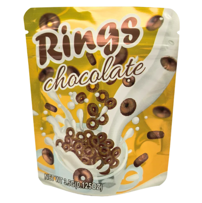 50 Pack - 3.5g Exotic Mylar Bags - Rings Chocolate
