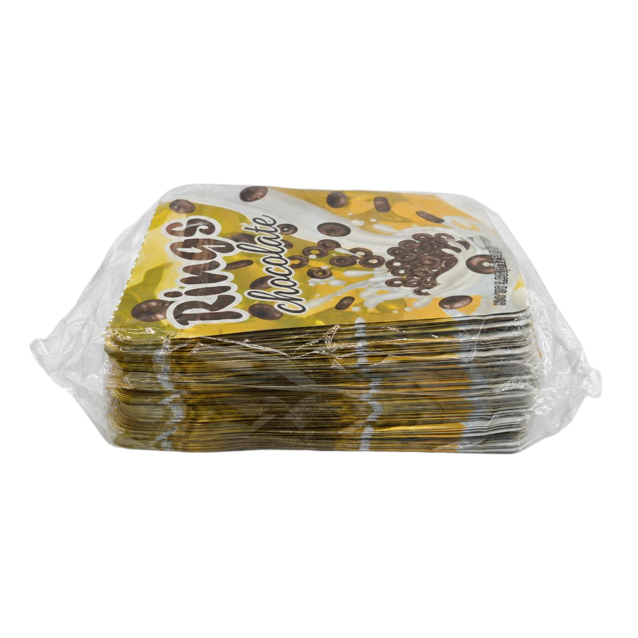 50 Pack - 3.5g Exotic Mylar Bags - Rings Chocolate