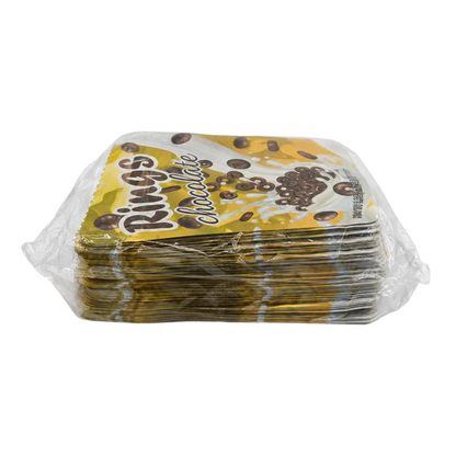 50 Pack - 3.5g Exotic Mylar Bags - Rings Chocolate
