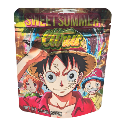 50 Pack - 3.5g Exotic Mylar Bags - Sweet Summer Citrus Monkey