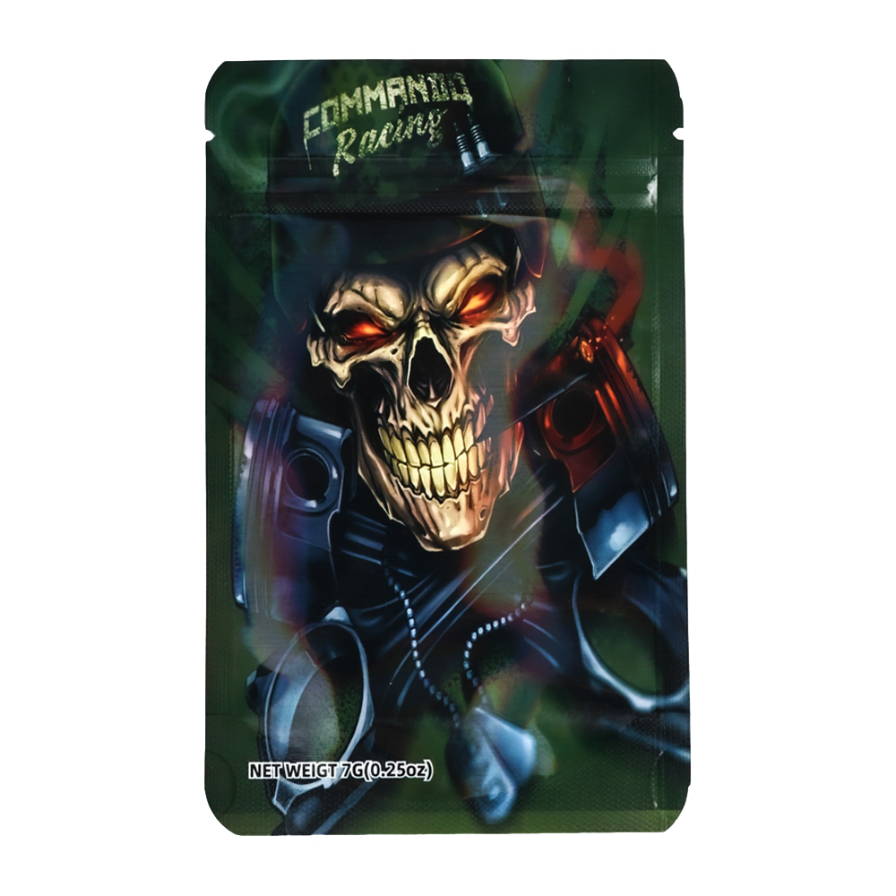 7g Exotic Mylar Bag - Skull Comando Racing (50 Count)