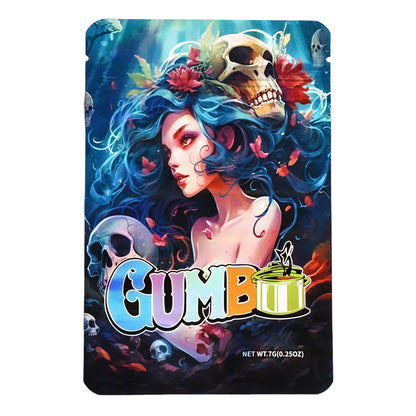 7g Exotic Mylar Bag - Gumbo Woman and Skull (50 Count)