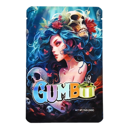 7g Exotic Mylar Bag - Gumbo Woman and Skull (50 Count)