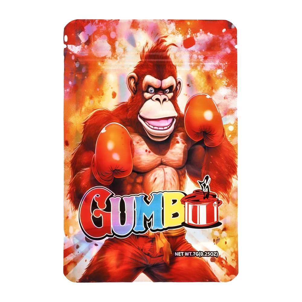 7g Exotic Mylar Bag - Gumbo Gorilla Boxing (50 Count)