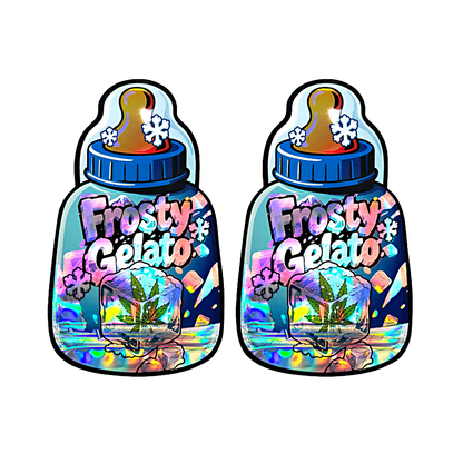 3.5g Designer Shaped Mylar Bag - Frosty Gelato (50 Count)