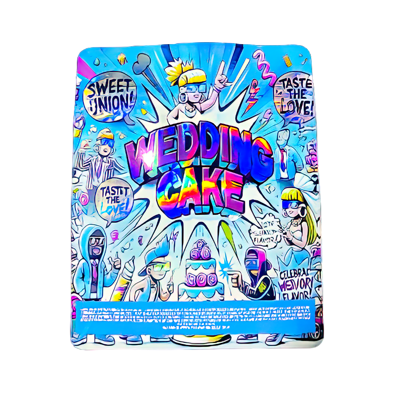 50 Pack - 3.5g Exotic Mylar Bags - Wedding Cake