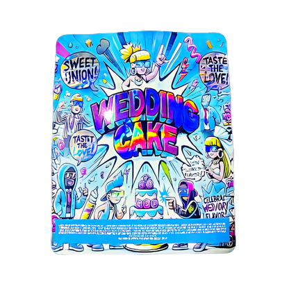 50 Pack - 3.5g Exotic Mylar Bags - Wedding Cake