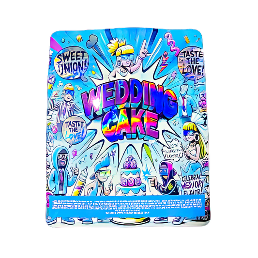 50 Pack - 3.5g Exotic Mylar Bags - Wedding Cake