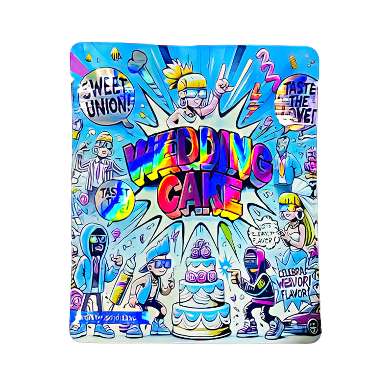 50 Pack - 3.5g Exotic Mylar Bags - Wedding Cake