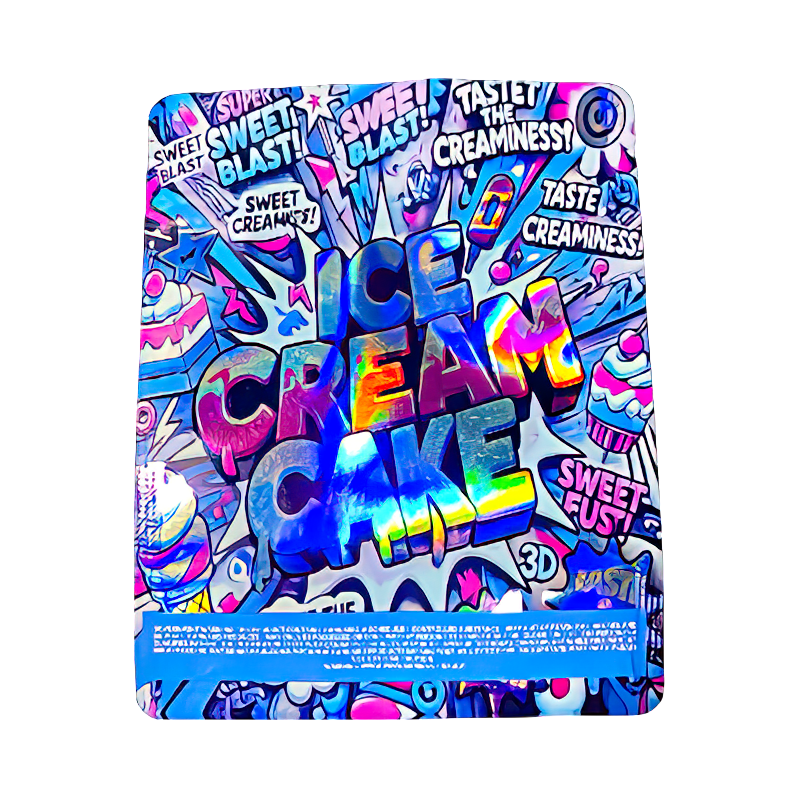 50 Pack - 3.5g Exotic Mylar Bags - Ice Cream Cake
