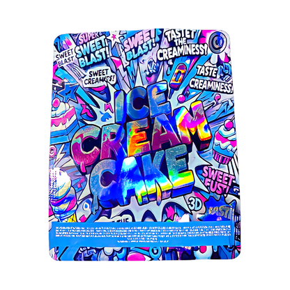 50 Pack - 3.5g Exotic Mylar Bags - Ice Cream Cake