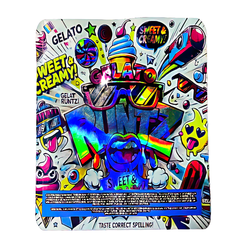 50 Pack - 3.5g Exotic Mylar Bags - Gelato Runtz Sweet Creamy!