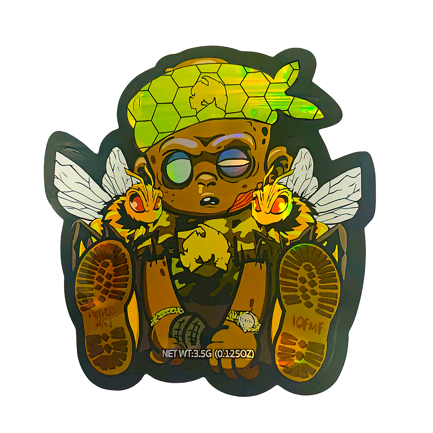 3.5g Shaped Mylar Storage Bag - ICFMF Honey (50 Count)