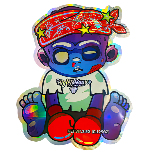 3.5g Shaped Mylar Storage Bag - ICFMF High Tolerance Red Gloves (50 Count)