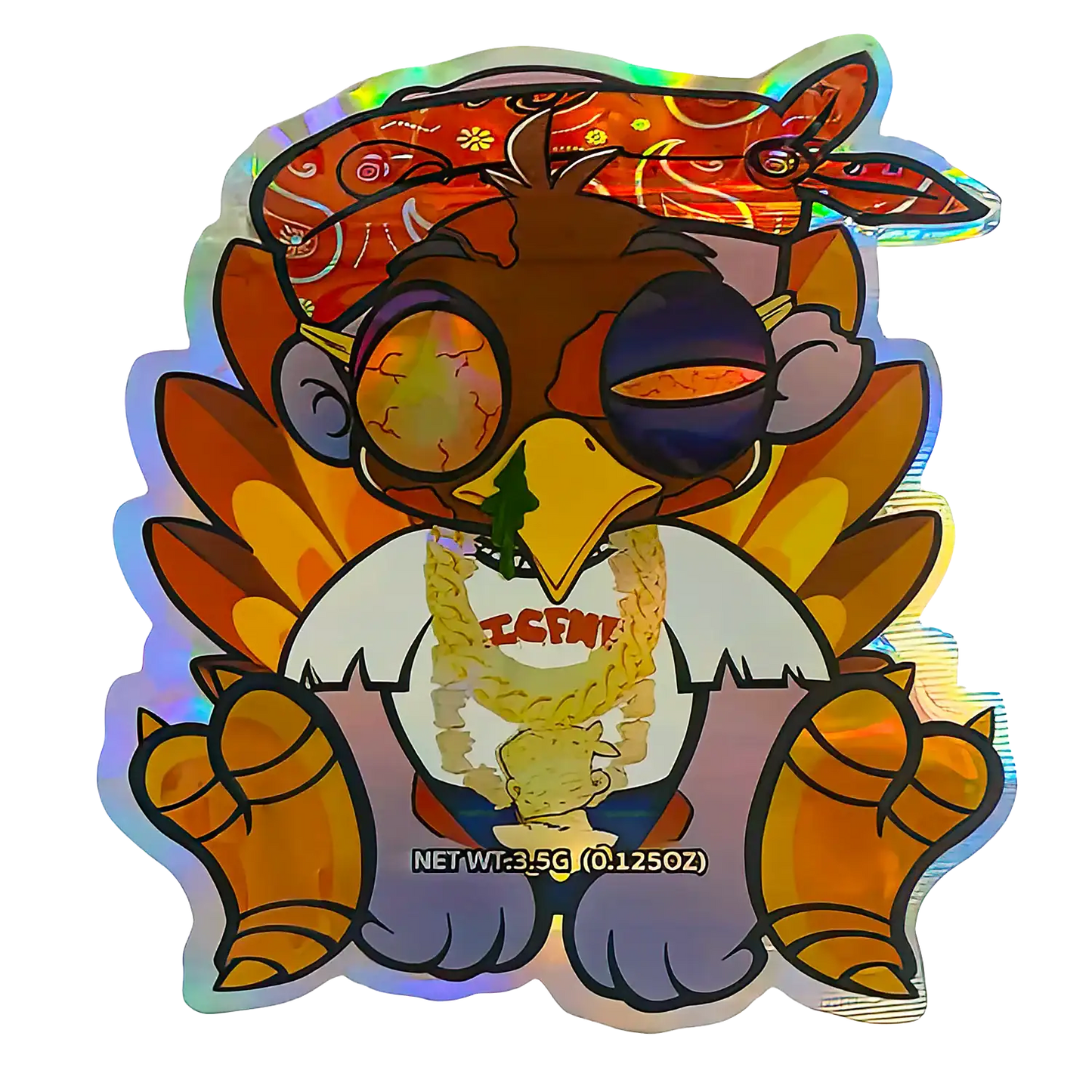 3.5g Shaped Mylar Storage Bag - ICFMF Bird (50 Count)