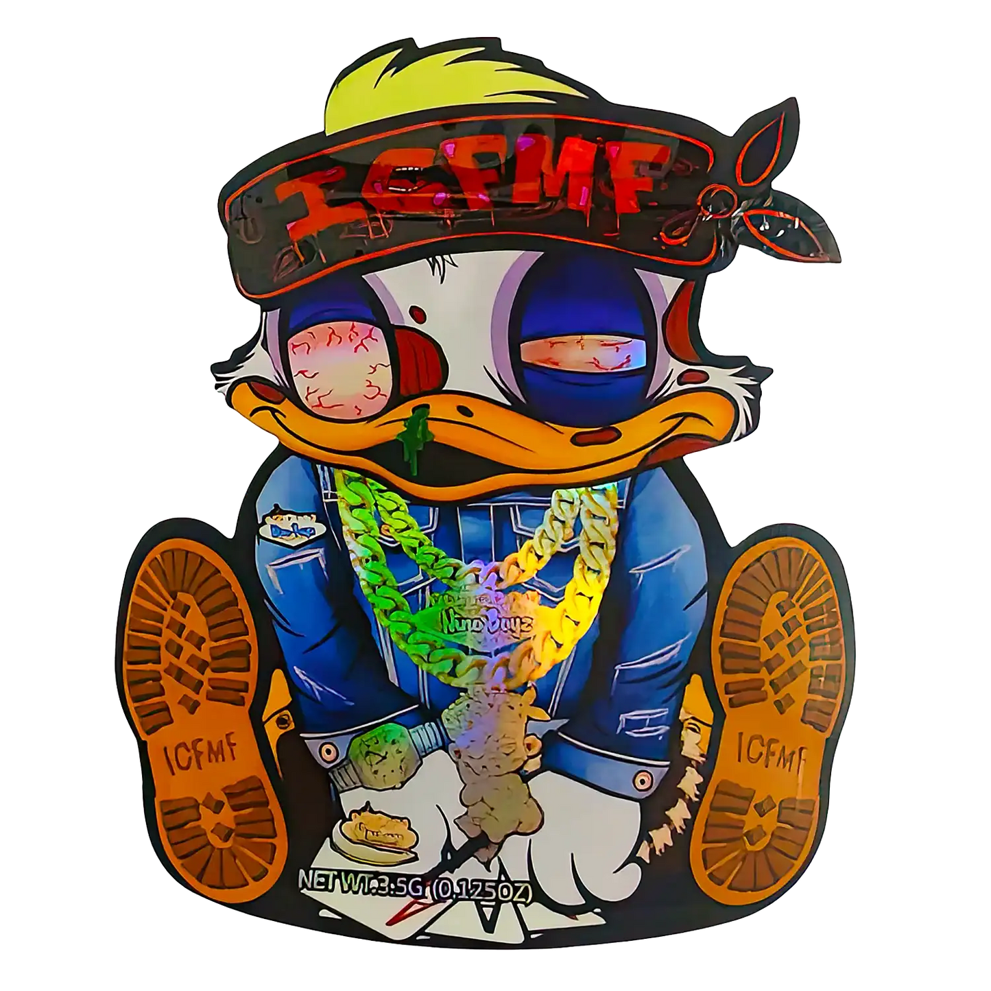 3.5g Shaped Mylar Storage Bag - ICFMF Trappin Nino Boyz (50 Count)