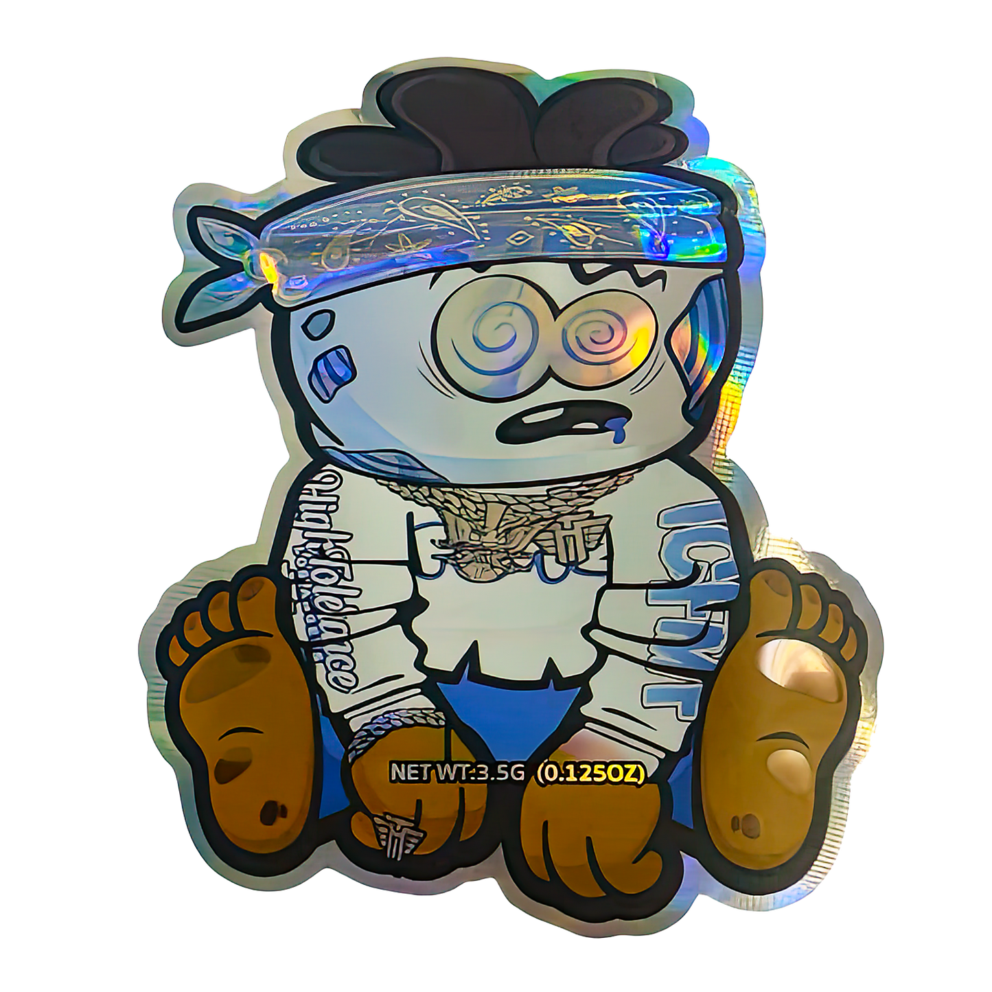 3.5g Shaped Mylar Storage Bag - ICFMF I Can't Feel My Puffz (50 Count)