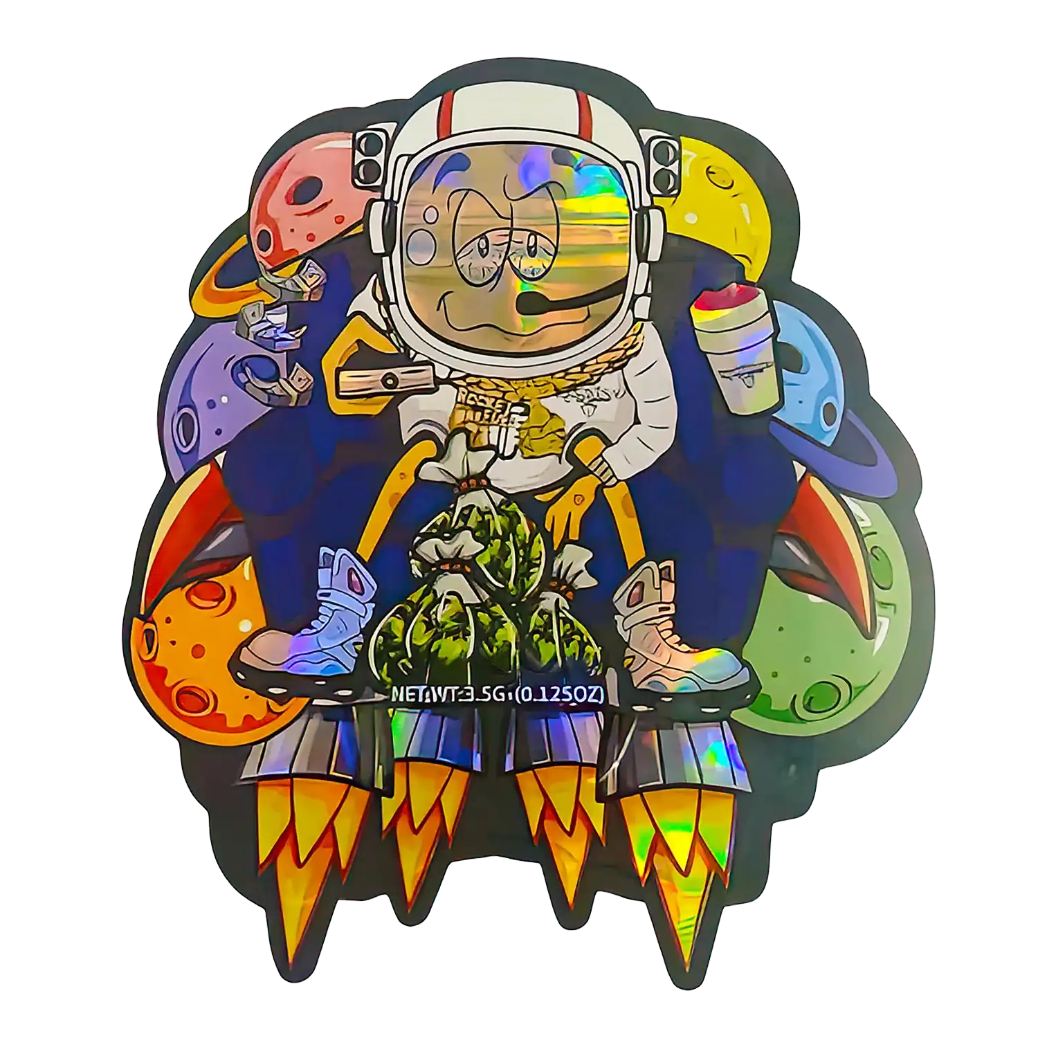 3.5g Shaped Mylar Storage Bag - Couch Rocket (50 Count)