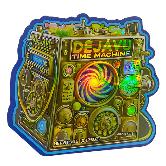 3.5g Shaped Mylar Storage Bag - Daja Vu Time Machine (50 Count)