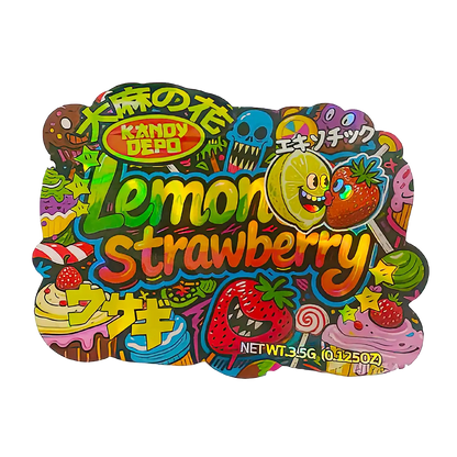 3.5g Shaped Mylar Storage Bag - K Depo Lemon Straw (50 Count)