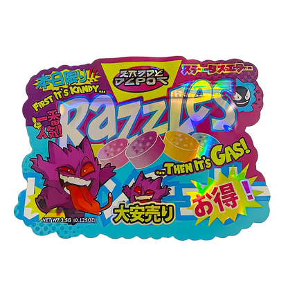 3.5g Shaped Mylar Storage Bag - RAz Zaddy Depot (50 Count)