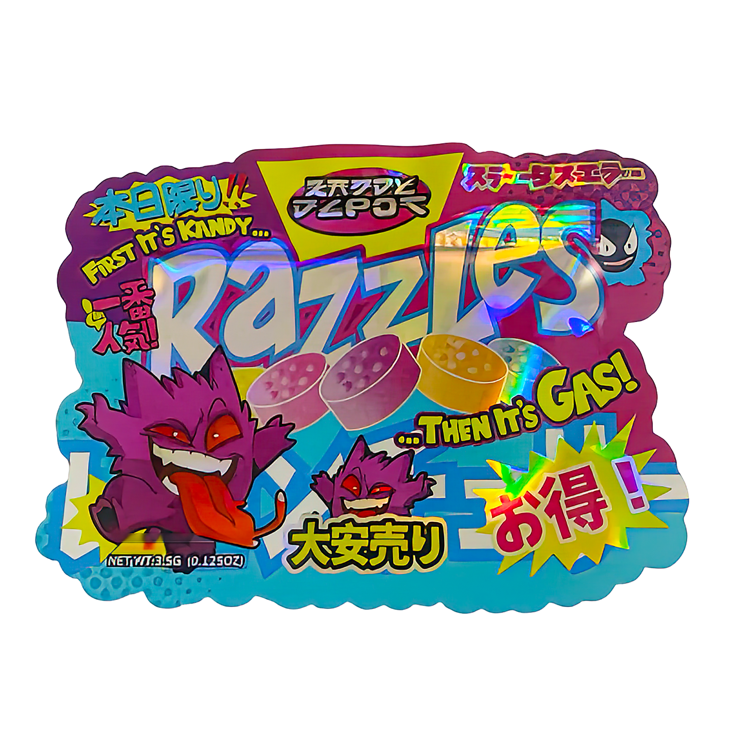 3.5g Shaped Mylar Storage Bag - RAz Zaddy Depot (50 Count)