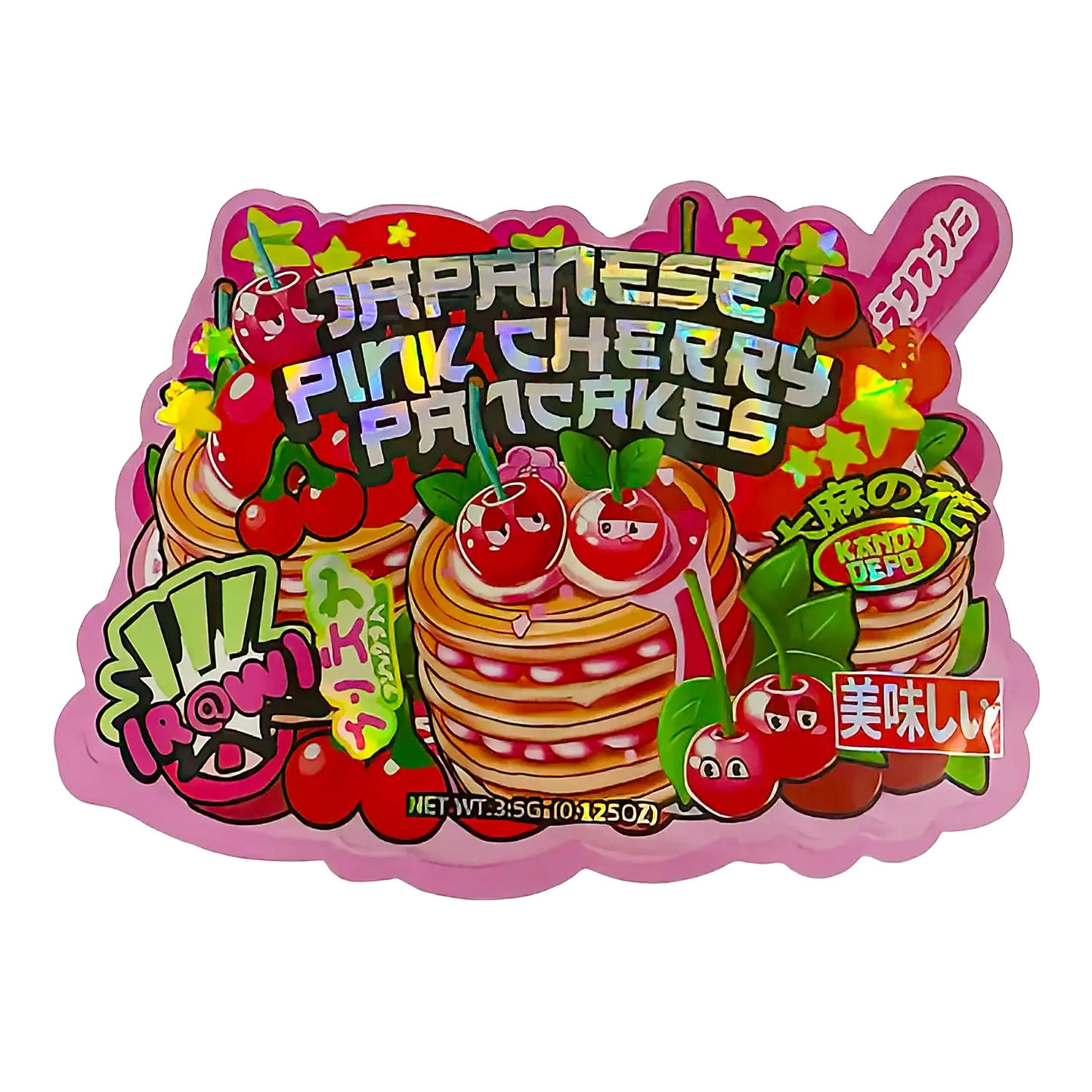 3.5g Shaped Mylar Storage Bag - Japanese Pink Cherry (50 Count)