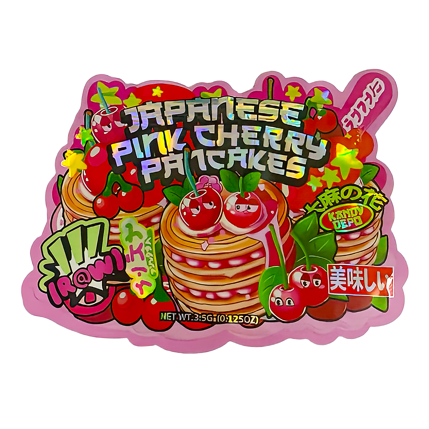 3.5g Shaped Mylar Storage Bag - Japanese Pink Cherry (50 Count)