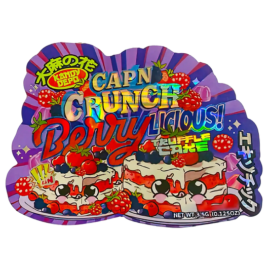 3.5g Shaped Mylar Storage Bag -  Berrylicious TC (50 Count)